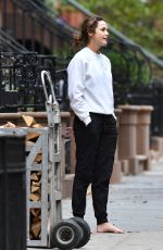 KERI RUSSELL Out Barefoot in New York 10/23/2023