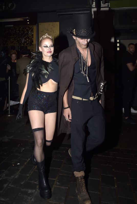 KIMBERLY WYATT Arrives at Hallowzeem Party at Gaucho in London 01/27/2023