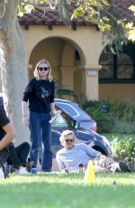 KIRSTEN DUNST and Jesse Plemons Watching Their Son Soccer Practice in Sherman Oaks 10/10/2023