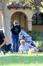 KIRSTEN DUNST and Jesse Plemons Watching Their Son Soccer Practice in Sherman Oaks 10/10/2023