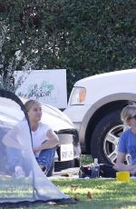 KIRSTEN DUNST at a Soccer Game with Friends in Los Angeles 10/03/2023