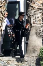 KRIS JENNER and Corey Gamble Arrives at Van Nuys Airport 10/03/2023