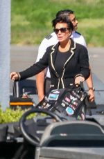 KRIS JENNER and Corey Gamble Arrives at Van Nuys Airport 10/03/2023
