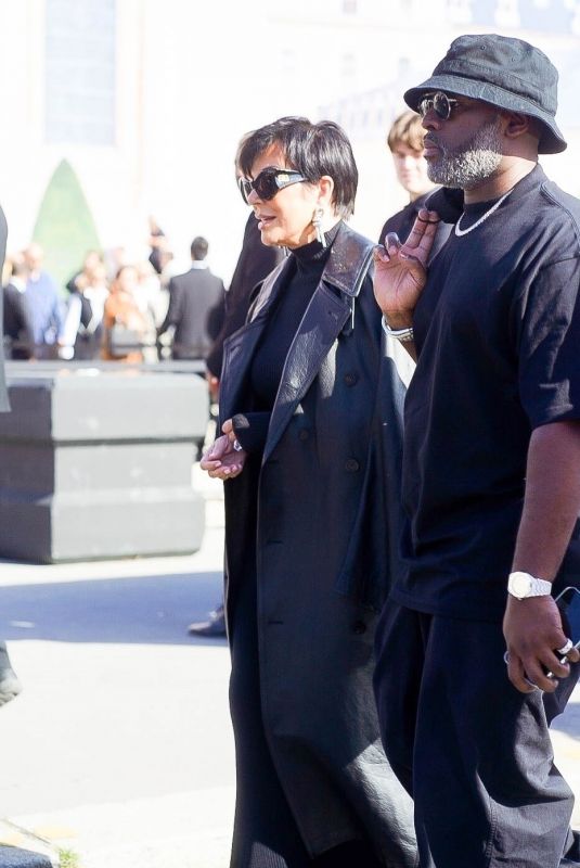 KRIS JENNER and Corey Gamble Leaves Balenciaga Show at Paris Fashion Week 09/30/2023