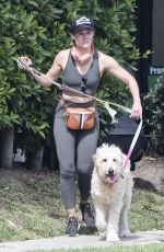 KRISTEN BELL Out with Her Dog in Los Feliz 10/14/2023