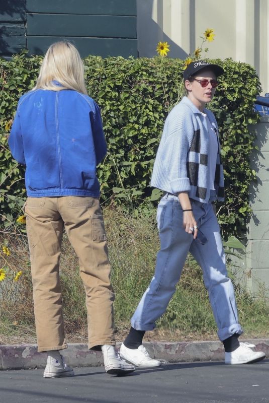 KRISTEN STEWART and DYLAN MEYER Out and About in Los Feliz 10/02/2023