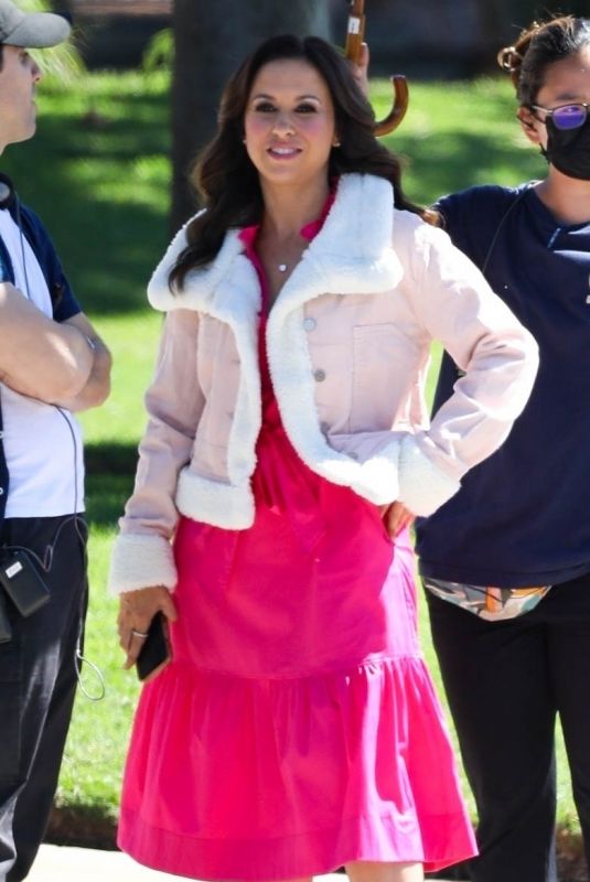 LACEY CHABERT On the Set of the Mean Girls Themed Pepsi Commercial in Los Angeles 10/06/2023