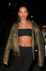 LAMEKA FOX Arrives at Opening of Gigi Hadid