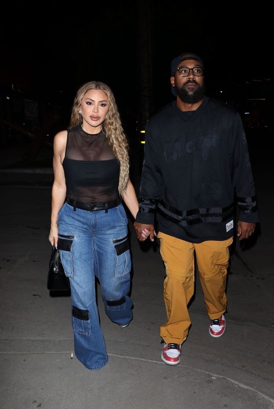 LARSA PIPPEN and Marcus Jordan Arrives at Catch Steak LA in Los Angeles 10/24/2023