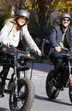 LAURA PERLONGO Out for Motor-bike Ride in New York 10/25/2023