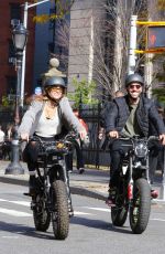 LAURA PERLONGO Out for Motor-bike Ride in New York 10/25/2023