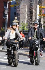 LAURA PERLONGO Out for Motor-bike Ride in New York 10/25/2023
