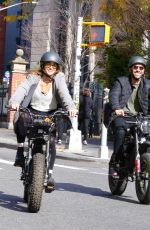 LAURA PERLONGO Out for Motor-bike Ride in New York 10/25/2023