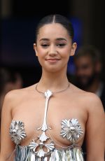 LENA MAHFOUF Arrives at Rabanne Womenswear Spring/Summer 2024 Show at Paris Fashion Week 09/28/2023