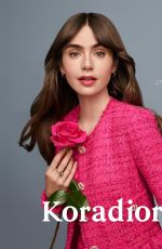 LILY COLLINS for Koradior Campaign Winter 2023