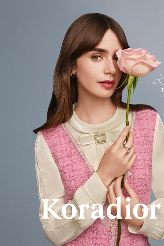 LILY COLLINS for Koradior Campaign Winter 2023