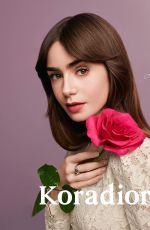 LILY COLLINS for Koradior Campaign Winter 2023