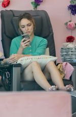 LILY-ROSE DEPP at a Nail Salon in West Hollywood 10/12/2023