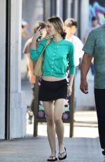 LILY-ROSE DEPP in a Black Miniskirt Out in Los Angeles 10/12/2023