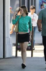 LILY-ROSE DEPP in a Black Miniskirt Out in Los Angeles 10/12/2023