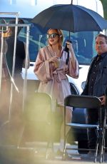 LINDSAY LOHAN On the Set of the Mean Girls Themed Pepsi Commercial in Los Angeles 10/06/2023