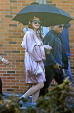LINDSAY LOHAN On the Set of the Mean Girls Themed Pepsi Commercial in Los Angeles 10/06/2023