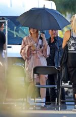 LINDSAY LOHAN On the Set of the Mean Girls Themed Pepsi Commercial in Los Angeles 10/06/2023