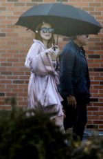 LINDSAY LOHAN On the Set of the Mean Girls Themed Pepsi Commercial in Los Angeles 10/06/2023