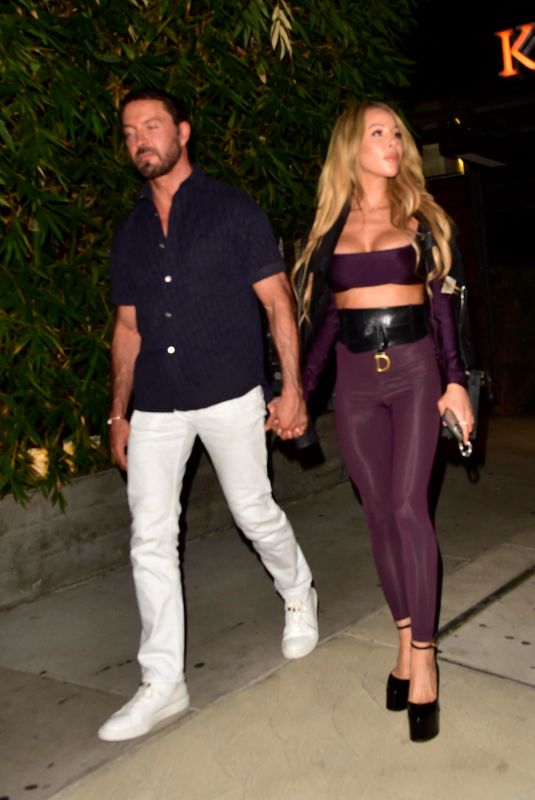LISA HOCHSTEIN on a Date Night with Jody Glidden in West Hollywood 10/13/2023