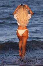 LISA OPIE in Bikini Bottoms at a Beach in Miami 10/13/2023