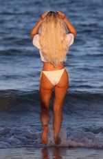 LISA OPIE in Bikini Bottoms at a Beach in Miami 10/13/2023