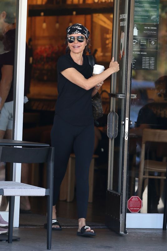 LISA RINNA Out for Coffee at Beverly Glen Center in Los Angeles 10/16/2023