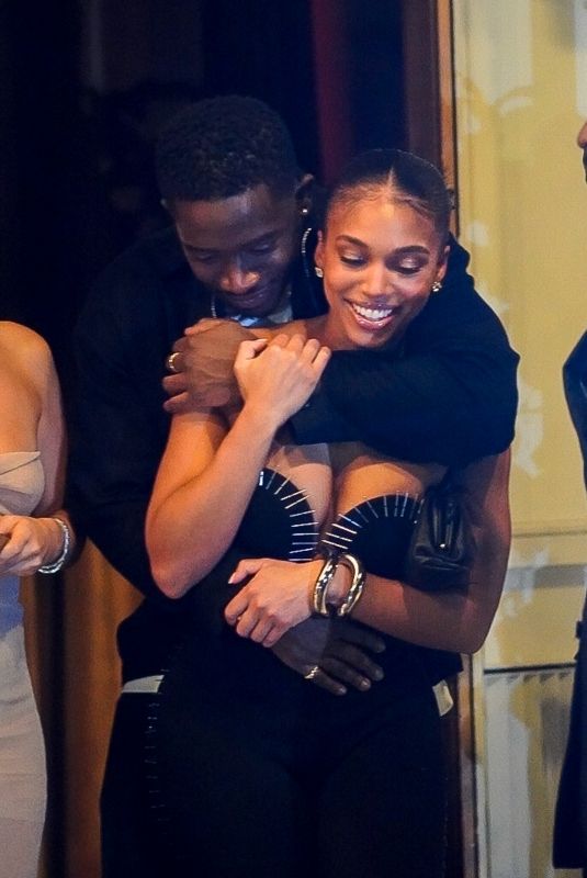 LORI HARVEY and Damson Idris Leaves Siena Afterparty in Paris 09/30/2023