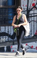 LUCY HALE Leaves a Pilates Studio in Los Angeles 10/10/2023