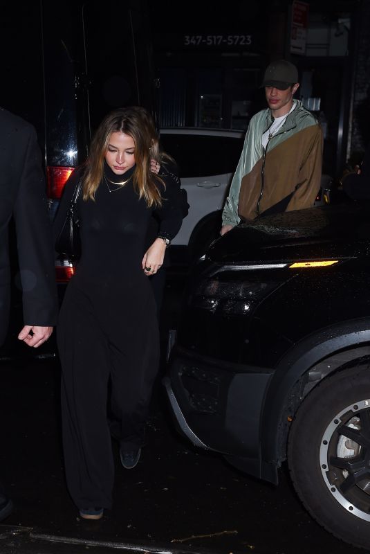 MADELYN CLINE and Pete Davidson Leaving SNL Afterparty in New York 10/14/2023