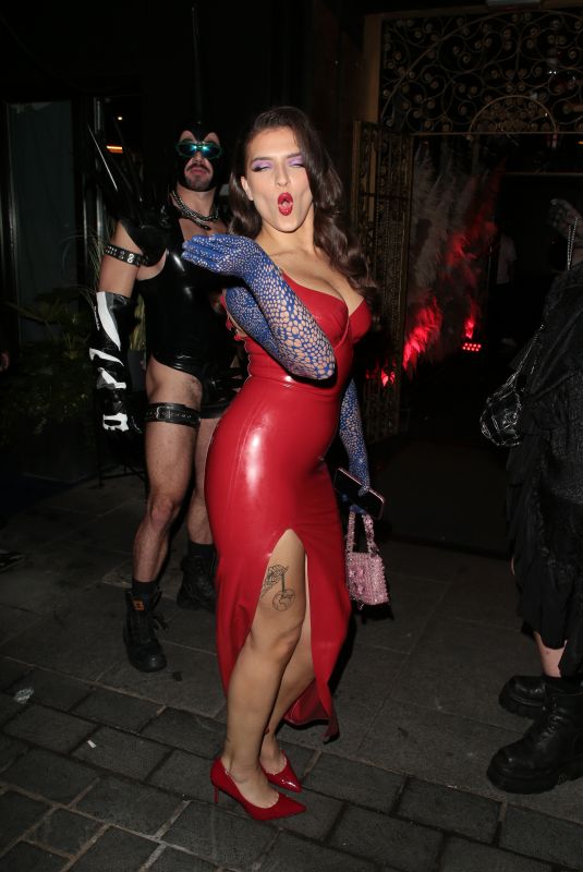 MAE MULLER Arrives at Hallowzeem Party at Gaucho in London 01/27/2023