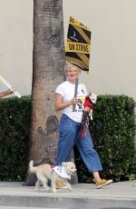 MARTHA PLIMPTON at SAG-AFTRA Picket Lines at Warner Brothers Studio in Los Angeles 10/27/2023