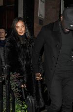MAYA JAMA and Stormzy Leaves Humo Restaurant in London 10/21/2023