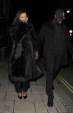 MAYA JAMA and Stormzy Leaves Humo Restaurant in London 10/21/2023