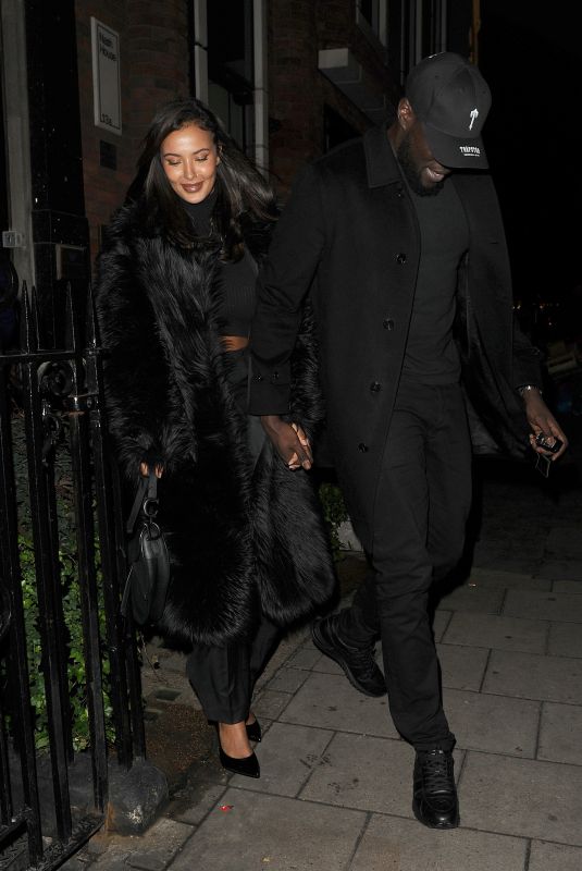 MAYA JAMA and Stormzy Leaves Humo Restaurant in London 10/21/2023