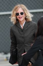 MEG RYAN Arrives at Jimmy Kimmel Live! in Hollywood 10/25/2023