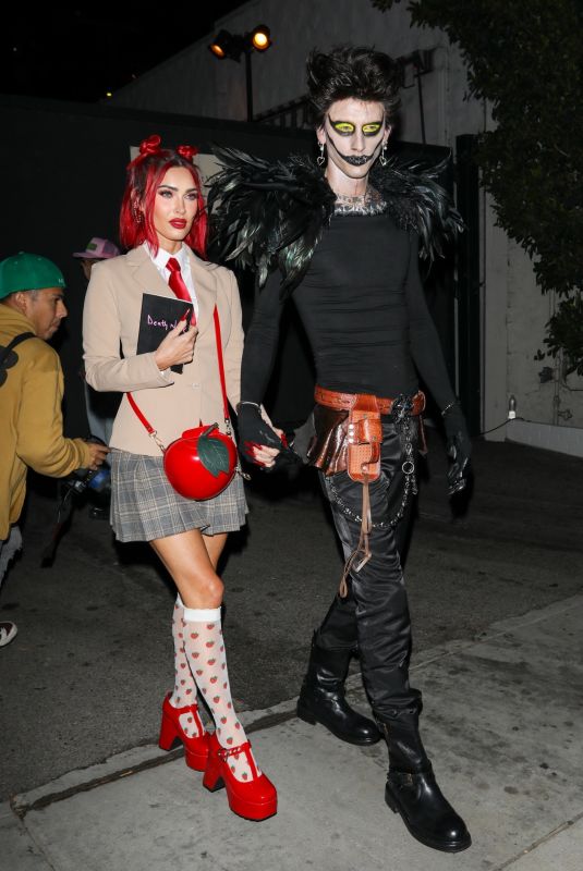 MEGAN FOX and Machine Gun Kelly Leaves Kendall Jenner\’s Halloween Party at Chateau Marmont 10/28/2023