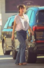 MILLA JOVOVICH at Gas Station in Los Angeles 10/03/2023