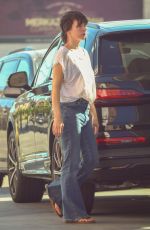 MILLA JOVOVICH at Gas Station in Los Angeles 10/03/2023