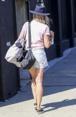 MIRA SORVINO in Denim Shorts Heading to Dance Practice in Los Angeles 10/08/2023