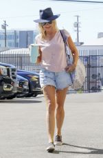 MIRA SORVINO in Denim Shorts Heading to Dance Practice in Los Angeles 10/08/2023