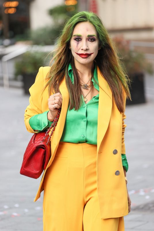 MYLEENE KLASS Dressed as a Clown Arrives at Smooth Radio Global Make Some Noise Day in London 10/06/2023