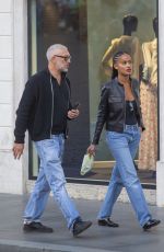 NARAH BAPTISTA and Vincent Cassel Out in Rome 10/25/2023