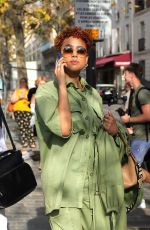 NATHALIE EMMANUEL at Stella Mccartney Womenswear Spring/summer 2024 Show at Paris Fashion Week 10/02/2023