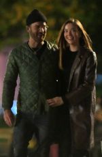 NICOLE BRYDON BLOOM and Justin Theroux Out at Washington Square Park 01/19/2023
